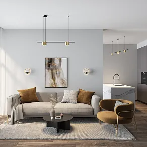 Подвесной светильник Denkirs Orbit DK4061-BK+SG