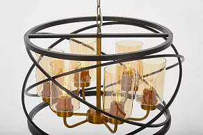 Подвесная люстра LUMINA DECO 8004 LDP 8004-6 BK+MD