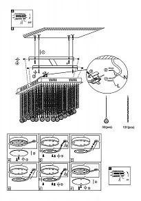Потолочная люстра Globo Milady 68579-5