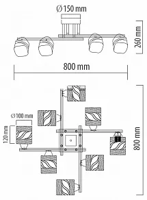 Потолочная люстра DeMarkt Олимпия 638016008