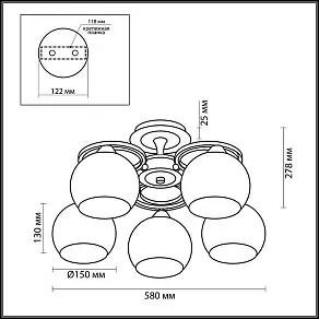Потолочная люстра Lumion Vesonto 2774/5C