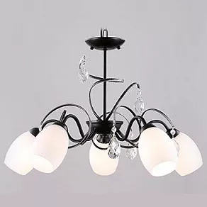 Подвесная люстра Eurosvet 60033 60033/5 черный с серебром