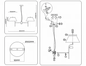 Подвесная люстра Ambrella Light LH LH72451