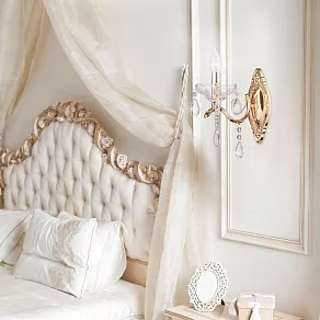 Бра Eurosvet Brianna 3188/1 золото/прозрачный хрусталь Strotskis