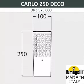 Наземный низкий светильник Fumagalli Carlo Deco DR3.573.000.LXU1L