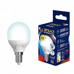 Лампа светодиодная Uniel Яркая Dim E14 7Вт 4000K UL-00004241