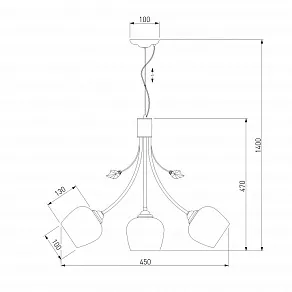 Подвесная люстра Eurosvet Carol 30123/5 античная бронза