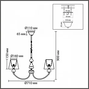 Подвесная люстра Lumion KENTUKI 8283/5