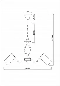 Подвесная люстра Rivoli Lattea P5 CR Б0037693