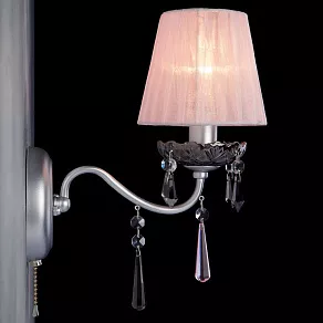 Бра Eurosvet Rosetta 10086/1 серебро/дымчатый хрусталь Strotskis