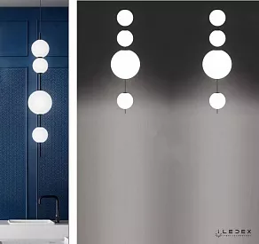 Подвесной светильник iLedex Omega 10678P/4-20W-3000K BK-WH