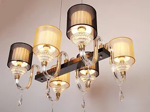 Подвесная люстра Manne L.4306 L.4306-6 SILVER GO+BL