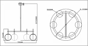 Люстра на штанге Moderli Svetlana V3000-6C