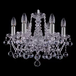 Подвесная люстра Bohemia Ivele Crystal 1413 1413/6/141/Ni/Balls