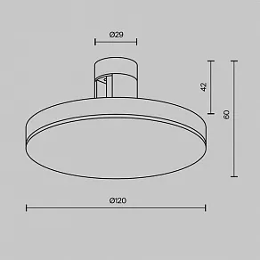 Накладной светильник Maytoni Plato TR152-1-7W4K-PT