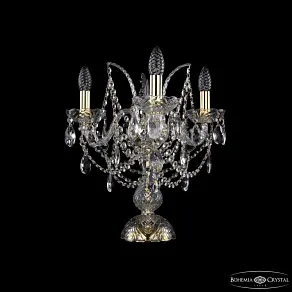 Настольная лампа декоративная Bohemia Ivele Crystal 1411 1411L/3/141-39 G