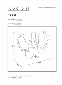 Бра Lucide Extravaganza Moose 47209/01/30