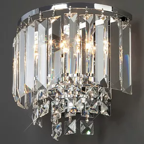 Накладной светильник Eurosvet Torreta 10121/2 хром/прозрачный хрусталь Strotskis (10105/2)