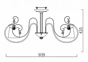 Люстра на штанге Freya Simone FR2020-CL-07-CH