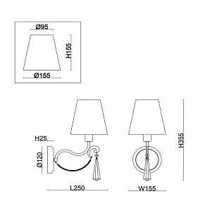Бра Freya Madeline FR2019WL-01BS