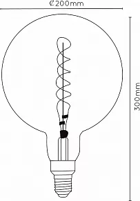 Лампа светодиодная Lucide Giant E27 8Вт 2200K 49052/08/65