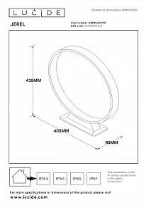 Наземный низкий светильник Lucide Jerel 29830/40/30