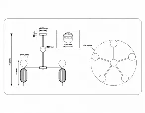 Люстра на штанге Ambrella Light LH LH53104