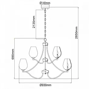 Подвесная люстра Chiaro Палермо 23 386016512