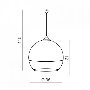 Подвесной светильник Azzardo Silver ball 35 AZ0732