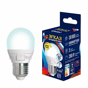 Лампа светодиодная Uniel Яркая Dim E27 7Вт 4000K UL-00004241