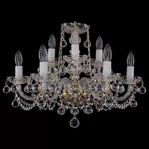 Подвесная люстра Bohemia Ivele Crystal 1402 1402/6_3/195/G/Balls