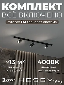 Комплект трековый Hesby Lighting Skylite №3 HSBL_kompl_S003_NI1B4K