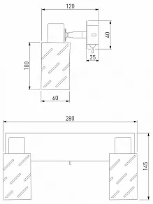 Бра Eurosvet Fente 20090/2 белый/хром