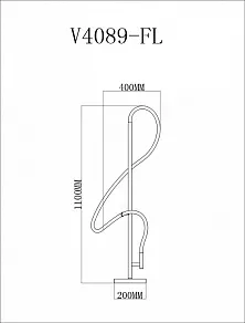 Торшер Moderli TRUE V4089-FL