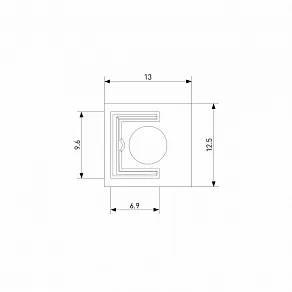 Заглушка для профиля с отверстием Elektrostandard ZLL ZLL-2-ALP024