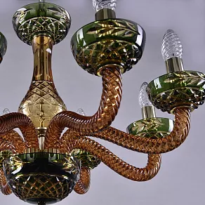 Подвесная люстра Bohemia Ivele Crystal Ivele Crystal 2 1309/8/200 G Am/Amber-Green/H-1J
