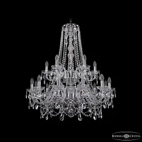 Подвесная люстра Bohemia Ivele Crystal 1411 1411/12+6/300/h-93/2d Ni