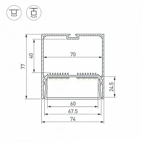 Профиль накладной Arlight LINE 059813