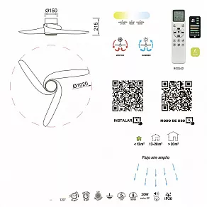 Светильник с вентилятором Mantra Island 8711
