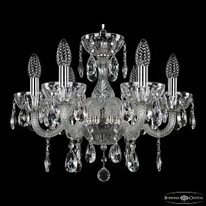 Подвесная люстра Bohemia Ivele Crystal 5417 5417/6/141 Ni Clear/M-1H