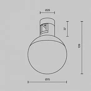 Накладной светильник Maytoni Luna TR149-1-5W3K-B
