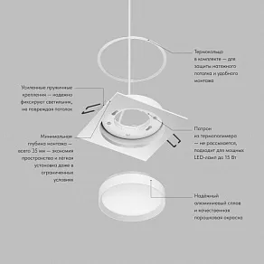 Встраиваемый светильник Denkirs RATIO DK-DH2001-WH