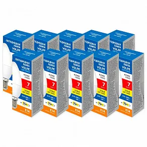 Набор из 10 ламп светодиодных Volpe OPTIMA E14 7Вт 3000K UL-00013853