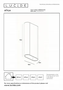 Накладной светильник Lucide Atila 2767/12/31