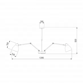 Люстра на штанге Eurosvet Loft 70084/6 белый