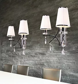 Бра LUMINA DECO Glamour LDW 66247-2 WT+CHR