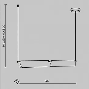 Подвесной светильник Maytoni Flat MOD296PL-L20BS3K
