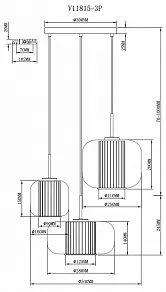 Подвесной светильник Moderli Ember V11815-3P