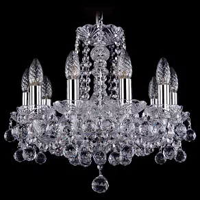 Подвесная люстра Bohemia Ivele Crystal 1402 1402/10/141/Ni/Balls