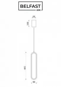 Подвесной светильник Belfast Nevis 86227-1W-41 BR
